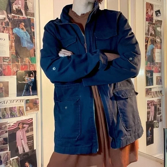 VINTAGE Gap Utility Jacket Navy size M - Picture 6 of 7